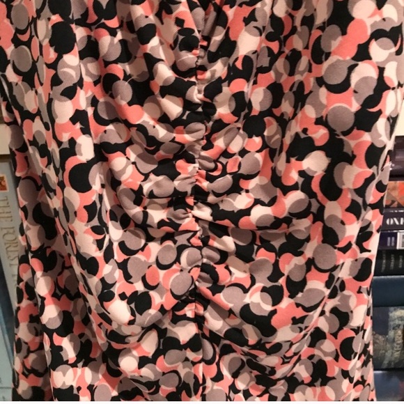 BCBG Pink Purple Black Polka Dot Halter Top - Picture 3 of 6